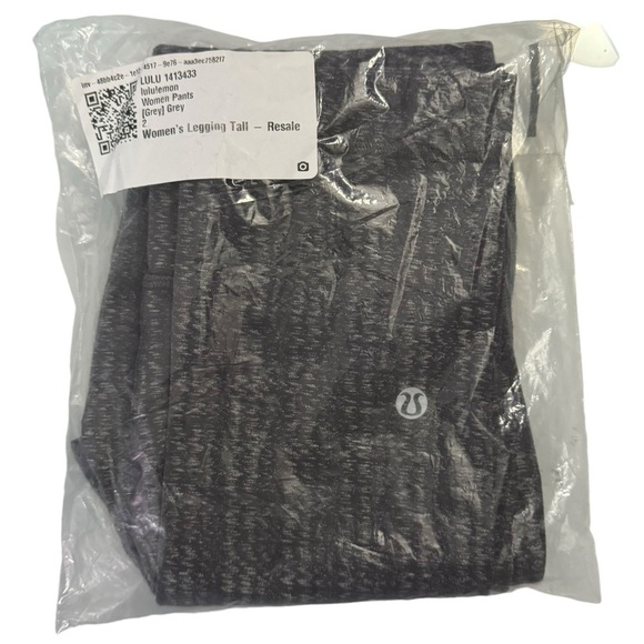 Lululemon High Rise Soft Knit Stretch Grey Leggings Pockets 2 - Picture 10 of 12